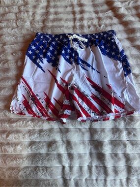 Men's American Flag Swim Trunks - Red, White & Blue